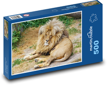 Lev - šelma, zvíře Puzzle 500 dílků - 46 x 30 cm