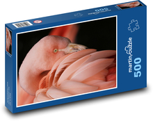 Plameňák - pták, zvíře Puzzle 500 dílků - 46 x 30 cm