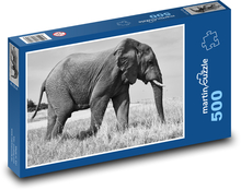 Slon - zvíře, Safari Puzzle 500 dílků - 46 x 30 cm