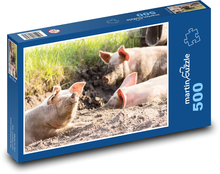 Prasata - zvířata, farma Puzzle 500 dílků - 46 x 30 cm