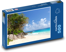 Seyschely - ostrov, pláž Puzzle 500 dílků - 46 x 30 cm