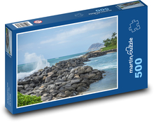Hawaii - Oahu, skály  Puzzle 500 dílků - 46 x 30 cm