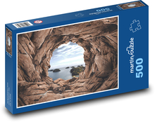 Skála - pláž, moře Puzzle 500 dílků - 46 x 30 cm