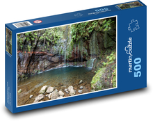Vodopád - Madeira, Portugalsko Puzzle 500 dielikov - 46 x 30 cm 