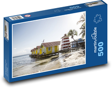 Bungalow - morze, domy Puzzle 500 elementów - 46x30 cm