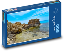 Skalnaté pobřeží - moře, útes Puzzle 500 dílků - 46 x 30 cm