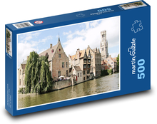 Turm - Kanal, Glockenturm Puzzle 500 Teile - 46 x 30 cm