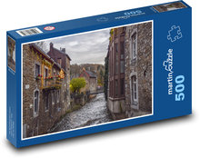 Stadt - Gebäude, Fluss Puzzle 500 Teile - 46 x 30 cm