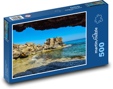 Skaliste wybrzeże - morze, skały Puzzle 500 elementów - 46x30 cm
