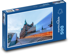 Hamburg - Speicherstadt, most Puzzle 500 dielikov - 46 x 30 cm 