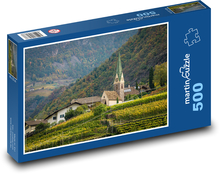 Weinberge - Herbst, Stadt Puzzle 500 Teile - 46 x 30 cm