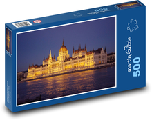 Budova maďarského parlamentu - Dunaj, rieka Puzzle 500 dielikov - 46 x 30 cm 