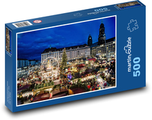 Drážďany - vánoční trh, Německo Puzzle 500 dílků - 46 x 30 cm