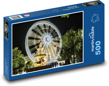 Obří kolo - noční život, město Puzzle 500 dílků - 46 x 30 cm