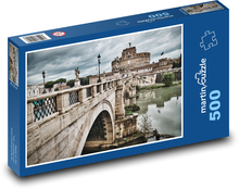 Řím, řeka  Puzzle 500 dílků - 46 x 30 cm