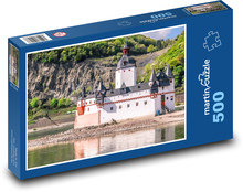 Palác Pfalzgrafenstein - Nemecko, Rýn Puzzle 500 dielikov - 46 x 30 cm 