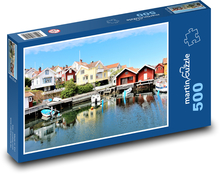 Gebäude - Häuser, Boote Puzzle 500 Teile - 46 x 30 cm