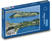 Jezero Queenstown - Nový Zéland, příroda Puzzle 500 dílků - 46 x 30 cm