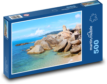 Island - rocks, beach Puzzle of 500 pieces - 46 x 30 cm 