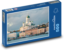 Helsinská katedrála - město, kostel Puzzle 500 dílků - 46 x 30 cm