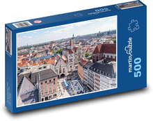 Monachium - Marienplatz, Urząd Miasta Puzzle 500 elementów - 46x30 cm