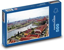 Mesto - rieka, starobylé Puzzle 500 dielikov - 46 x 30 cm 