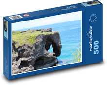 Wybrzeże - wybrzeże, skała Puzzle 500 elementów - 46x30 cm