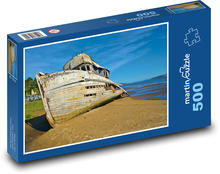 Statek - wrak, wybrzeże Puzzle 500 elementów - 46x30 cm
