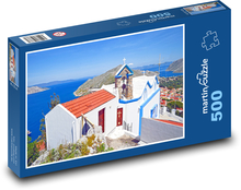 Kirche - Symi, Griechenland Puzzle 500 Teile - 46 x 30 cm