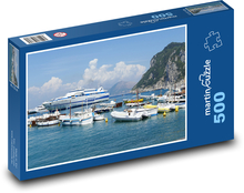 Capri - Itálie, pobřeží Puzzle 500 dílků - 46 x 30 cm