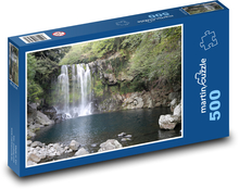 Vodopád - řeka, les Puzzle 500 dílků - 46 x 30 cm