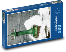 Maják - oceán, vlny Puzzle 500 dielikov - 46 x 30 cm 