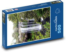 Vodopád - Nový Zéland, příroda Puzzle 500 dílků - 46 x 30 cm