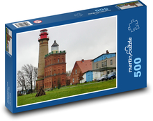 Przylądek Arkona - Niemcy, domy Puzzle 500 elementów - 46x30 cm