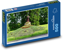 Páv - vták, kvety Puzzle 500 dielikov - 46 x 30 cm 