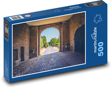 Schloss - Eingang, Architektur Puzzle 500 Teile - 46 x 30 cm