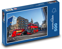 Red buses - London, England Puzzle of 500 pieces - 46 x 30 cm 