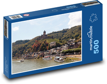 Zamek - łodzie, winnice Puzzle 500 elementów - 46x30 cm