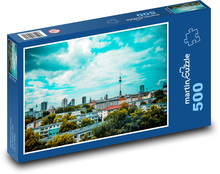 Berlin - Německo, televizní věž Puzzle 500 dílků - 46 x 30 cm