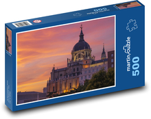 Madrid - Španělsko, západ slunce Puzzle 500 dílků - 46 x 30 cm