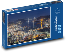 Nagasaki - Nachtsicht, Japan Puzzle 500 Teile - 46 x 30 cm