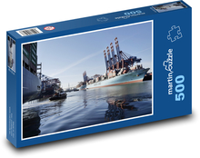 Kontejner - Hamburg, přístav  Puzzle 500 - 46x30 cm