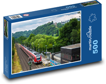 Train - station, station Puzzle of 500 pieces - 46 x 30 cm 