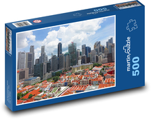 Singapur - čínská čtvrť, město  Puzzle 500 dílků - 46 x 30 cm