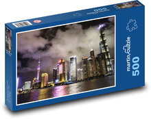Shanghai - Wolkenkratzer, China Puzzle 500 Teile - 46 x 30 cm