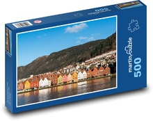 Norwegen - Bergen, Küste Puzzle 500 Teile - 46 x 30 cm