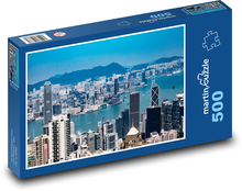 Hongkong - mesto, panoráma Puzzle 500 dielikov - 46 x 30 cm 