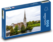 Kostel - Kodaň, Dánsko Puzzle 500 dílků - 46 x 30 cm