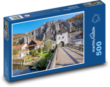 Město - historické centrum, most Puzzle 500 dílků - 46 x 30 cm