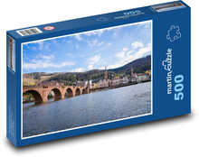 Heidelberg - Flussbrücke, Deutschland Puzzle 500 Teile - 46 x 30 cm